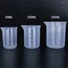 測定ツール1PCS 50-1000mlプラスチック卒業カップ液体容器エポキシ樹脂シリコン製造ツール透明な混合