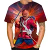 Mäns T-skjortor Living Dead 3D Printing T-shirt Rock Music Round Neck Kort ärm Heavy Metal Fashion Casual Unisex Tops