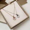 Bvlgary Ketting Designer Luxe Mode Dames Originele Kwaliteit Nieuwe Full Sky Star Transit Diamond Koperen Munt Veelzijdige Zirkoon Clawbone Chain