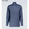 Loro Piano Shirt Designer Mens Polos Långärmad tre-knapps packet har en klassisk Sartorial Collar Fashion Winter Tops Em6u