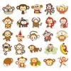 Envoltório de presente 50 pcs Kawaii Macaco Adesivos para Diário Guitarra Papelaria Notebooks Kscraft Laptop DIY Adesivo Pacote Scrapbooking Suprimentos