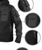 Herrjackor fleece taktisk jacka militär softshell för män armé strid jakcets fleese windbreaker huva bombplan rockar