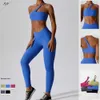 Lu Align Woman Set Sport Femmes Tenues Fitness Vêtements d'entraînement sexy Épaule diagonale Haut de sport Leggings Costume Loisirs Course Sportwear Jogger Lemon Lady Gry Sport