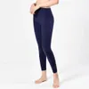 LU Yoga Legging Sexy para mujer Cintura alta 17 Movimiento de color Fiess Ejercicio elástico Diseñador Leggings Pantalones puros