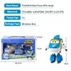 Super Wings 5 ​​بوصات تحويل Tony مع طائرة تحويل الروبوتات في 10 خطوات Action Figures Anime Kid Toy Gift 240130