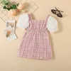 Mädchenkleider 18M-8T Mädchenkleid Sommer Puffärmel Kinder Süßes Kleid Ballkleid Party Kleinkind Prinzessin Kleid