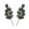 Decorative Flowers 2 Pcs Pine Needles Christmas Tree Decorations Leaves Garland Artificial Xmas Leaf