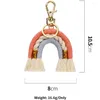 Chaveiros Arco-íris Tassel Pingente Decorativo Chaveiro Encantos Boho Mão Tecido Colorido Chaveiro Moda Jóias Carteira Bolsa Decoração Para Mulheres