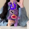 Cell Phone Cases Netizen Plush Little Monster Cute Monster Doll Cartoon Cute Stupid 14promax Plush Phone Case UglyL2402