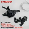 自転車derailleurs ltwoo 10s自転車リアデレイラーマウンテンA7シフターレバー34t 40t 50t deore mtb accesoriesと互換性