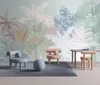 Wallpapers personalizado papel de parede elegante planta tropical floresta mural tv sofá fundo papel de parede sala de estar quarto folha 3d