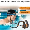 Mobiltelefonörlurar AS9 Bone Conduction Headset trådlöst sportvattentät inbyggt 16G-minne mp3 Musikspelare Simning Benledningen YQ240202