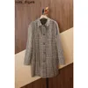 Loro Piano Trench Abrigos para hombre Abrigo de cachemira de un solo pecho de invierno V42H