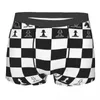 Underpants Boxer Men Shorts Underwear Male Black And White Chess Board Boxershorts Panties Man Sexy