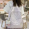 Sacos escolares moda feminina kawaii saco bonito na moda verde senhoras náilon viagem portátil legal mulheres faculdade mochila menina livro estudante