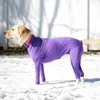 犬のアパレル中程度の犬の服シバジャンプスーツロンパーズ猫ゴールデンリトレーニングラブラドール薄いペット4本足のスーツは脱毛を防ぎます