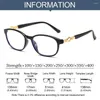 Solglasögon Fashion Square Anti-Blue Light Reading Glasses Urltra-Light Eye Protection Men Women Red Purple Elegant Bekväma glasögon