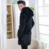 Designer Fur Mens Coat Winter Long Cotton Warm and Loose Fitting Korean Fashion Casual Oversized 7L7K