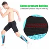 Tcare 1 paire jambe mollet manches protège-tibia football Anti-crash jambe mollet manches Compression cyclisme course jambières 240129