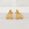 Dangle Earrings Post Stud Metal Fishtail Women Girls Gold Silver Plating Modern Jewelry Associory Party Gift 2024 Style