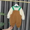 Kledingsets Herfst Babykleding Voor Jongens Cartoon Dinosaurus Tops Overalls 2 stks/sets Kinderen Casual Kostuum Baby Outfits Kindertrainingspakken