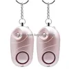 Partihandel 100x Personal Alarm Girl Women Old Man Security Protect Alert Safety Scream Houd Keychain 130dB Egg Drop Delivery DHBVC