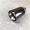 Muffler 1 Piece Car Single Exhaust Tail Pipe For M2 M3 M4 Out 92Mm Glossy Carbon Fiber With M Logo Drop Delivery Mobiles Motorcycles Dhtfe