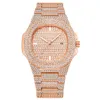 WLISTH Marca Data Quartz Mens Womens Relógios Luz Luxo Completo Cristal Diamante Relógio Luminoso 42MM Dial Dial Bling Unisex Wris2551