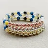 MG2037 Novo Design 6 MM Azul Kyanite Prehnite Preto Rutilo Quartzo Amarelo Cristal Pulseira Mulheres Cooper Beads Yoga Pulso Mala