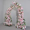 Decoratieve bloemen Roze Oxhorn Rek Bloemkunst Bruiloft Welkom Arrangement Decoratie Boog Achtergrond Frame Activiteit Fase Ra