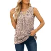 Blusas femininas verão elegante casual decote em v chiffon tanque sem mangas trabalho escritório plissado impresso t camisas y blusas