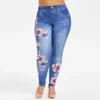 Womens casual cintura alta jeans perna larga denim calça queimado bell bottom calças senhoras moda flor legging roupas plus size 240202