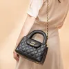 Autumn and Winter New Handheld Bag Women's Lingge Chain Bag Fashion Genuine Leather Crossbody Bag Versatile Shoulder Bag