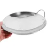 Pans Stainless Steel Griddle Non Stick Cooking Utensils Metal Handle Pot Kitchen Stove Wooden With Stock Household