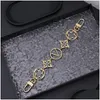 럭셔리 디자이너 키 체인 Twiggy Chain Gold Gold Gold Letter Fashion Womens Bag Charm Keyring Alloy Classic Key Rings -6 Drop Delivery Dhrys