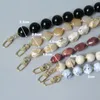 Accessoire de sac pour femme, noir, Beige, rouge, perles en résine acrylique, pièces de bracelet fabriquées à la main, chaîne de poignée de sac de remplacement pour femme, 240201
