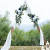 Yan kit de flores artificiais para arco de casamento, boho empoeirado rosa azul eucalipto guirlanda cortinas para decorações de casamento sinal de boas-vindas 240202