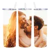 Water Bottles Custom Po Couple Picture Tumbler With Lid And Straw Insulated Thermal Bottle 20oz Coffee Cup For Outside Travel Camp