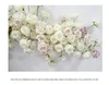 Flores decorativas rosa artificial 230 80cm decoração de casamento mesa peça central linha rosa branco corredor flor pano de fundo