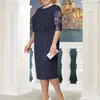 RIMIUT Plus Rozmiar 5xl 4xl Kobiet Letnia sukienka jesienna Elegancka sukienka koronkowa żeńska niebieska wieczorowa sukienki na imprezę vestido duży rozmiar tłuszczu mm 240202