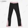 Liuhuo Figur Skating Training Suits Plus Velvet Pants Ice Figure Skating Pants Girls Women Warmth Fleece Inside Training Workout Practice Skate Tops Leggings