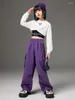 Stage Wear Girls Hip Hop Costume Jazz Dance Crop Tops Pantalons lâches Enfants Pratique moderne Performance Vêtements Vêtements de mode BL12264