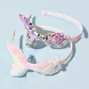 Hair Accessories 1pcs Multi-layer Sequins Mermaid Headbands For Girls Rainbow Pearls Bands Handmade Headwear Baby