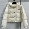 Designer Veste Femmes Parkas Mode Canard Blanc Court Géométrique Icône Manches Détachables Deux Porter À Capuche Femmes Manteau Chaud Casual Lâche Femme Vers Le Bas