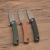 Oferta especial G2402 Cuchillo plegable abatible D2 Hoja de punto de caída satinada Mango de micarta CNC Acampar al aire libre Senderismo Pesca Rodamiento de bolas EDC de apertura rápida Navajas de bolsillo