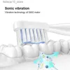 Toothbrush Electric Toothbrush Sonic Tooth Brush for Adult Brush 2 Heads USB Rechargeable Replacement Set Teeth Cleaner Timer 5 Modes IPX7 Q240202