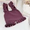 Clothing Sets Korean Style Spring Autumn Baby Girl Long Sleeves White T-shirt Purple Knitwear Romper Socking Children E23096