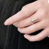 Cluster Ringe Huitan Tier Katze Öffnung Metall Silber Farbe Schöne Finger Zubehör Tägliche Tragen Party Nette Mädchen Mode Schmuck