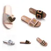 Designer estivo nero Slifori da donna Maglie rosa bianca EMED EMED LINEN Beige Mulle Flat Mule Sandals LOE 996 661