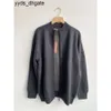 Loro Piano Cappotto invernale in maglia da uomo in cashmere spesso Maglione grigio scuro 3NUK